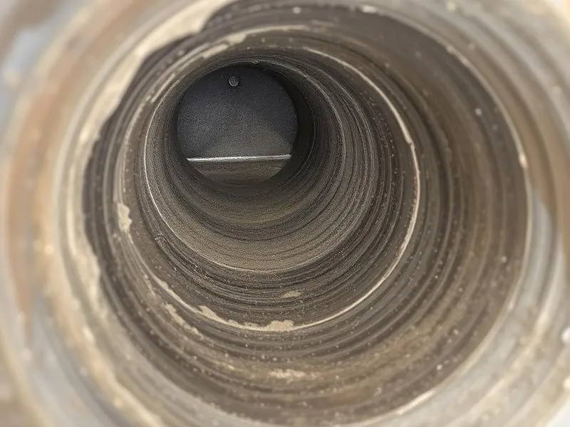 Ennen puhdistusta - likainen ilmanvaihtokanava